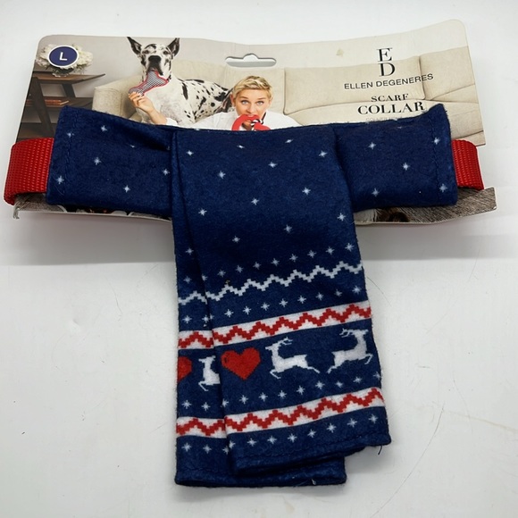 NWT ED Ellen DeGeneres Scarf Pet Collar, Large - Picture 2 of 3